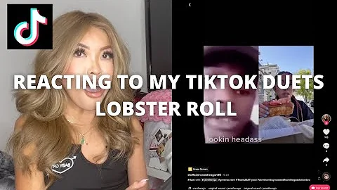 REACTING TO MY TIKTOK DUETS: LOBSTER ROLL VIDEO