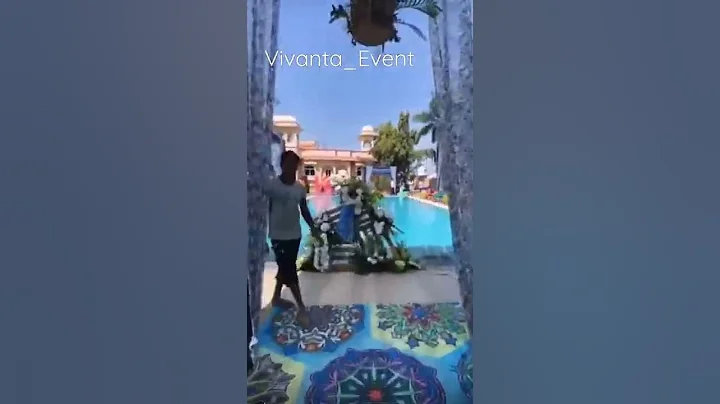 Pool Party Decor || Vivanta Event Management ||Dm For Order 👍👍#short #poolparty #haldi #indianweddin