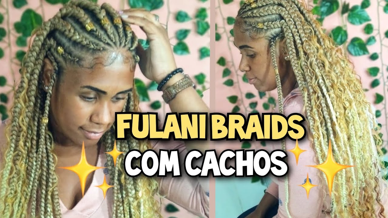 FULANI BRAIDS COM CACHOS | para iniciantes (PASSO a PASSO) - YouTube