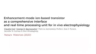 Flexible, Powerful, Fast Bioelectronic Devices: ion-driven soft transistors screenshot 4