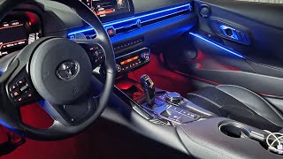 Toyota Supra A90 Ambient lights installed