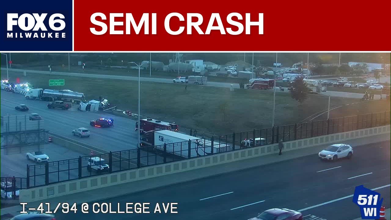 Crash on I-41/94 at College Avenue | FOX6 News Milwaukee