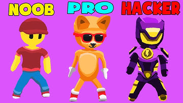 NOOB vs PRO vs HACKER - Swing Loops - Grapple Parkour