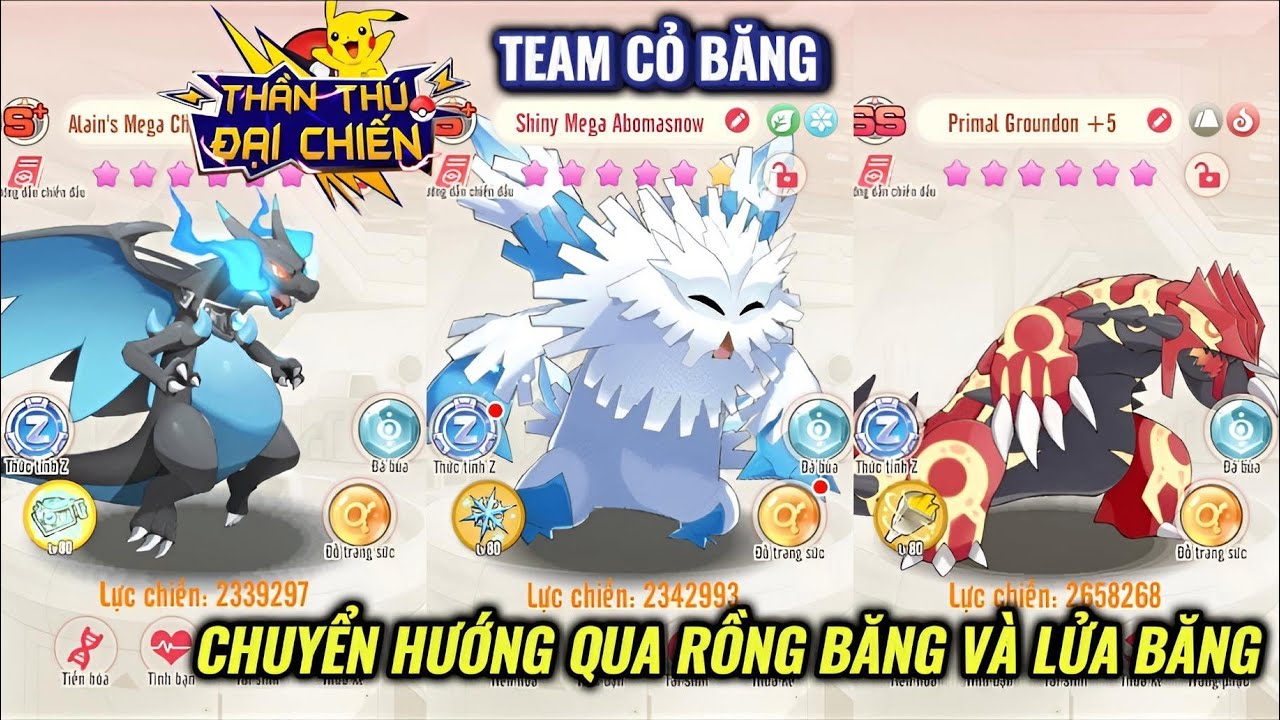 Thần Thú Đại Chiến : Tiếp tục Team Cỏ Băng nhưng kết hợp thành Rồng ...