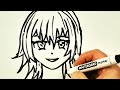 How to draw anime girl face easy  drawing on a whiteboard