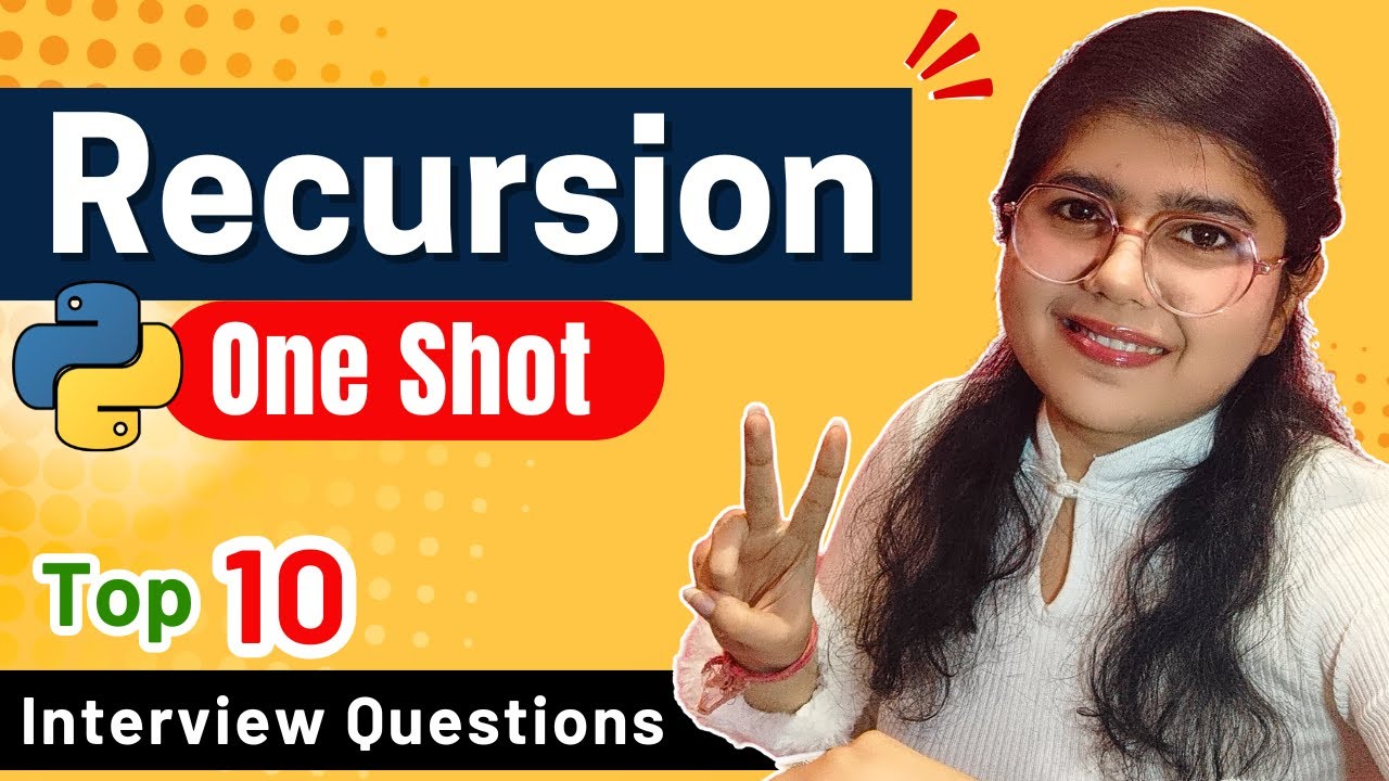 Recursion | Beginner to Advanced | Top Interview Questions | Python AI ...