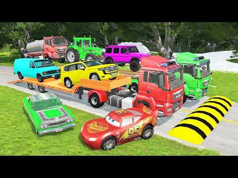 Эвакуатор Маккуин | Перевозки на грузовике - Выбоина против машины #6 - BeamNG.Drive