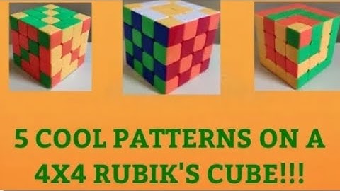 Top 5 Cool Pattern on 4 by 4 Rubik