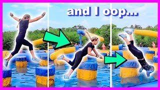 The Funniest FAIL On A Total Wipeout Challenge Style Course!! Disaster :')