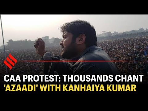 Thousands chant Kanhaiyas azaadi slogan against CAA in Purnea Bihar