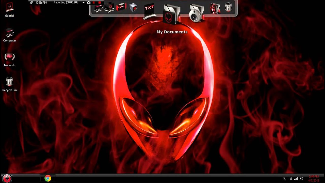 Alienware Red Theme (Windows 8) - YouTube