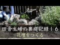 【ガーデニング】石と丸太風ブロックで花壇を作る | ６月の庭 | 田舎主婦の裏庭記録１６