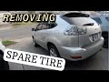 HOW TO REMOVE SPARE TIRE ON A 2003 - 2009 LEXUS RX 330