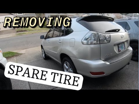 HOW TO REMOVE SPARE TIRE ON A 2003 - 2009 LEXUS RX 330
