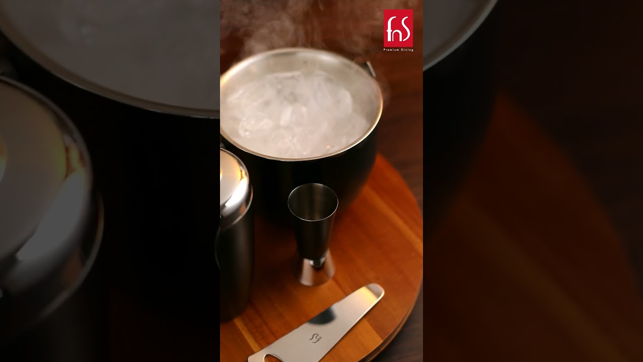 Raise Your Standards with the FnS Black Finish 5-Piece Bar Set 🍸✨| FnS International