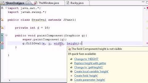 Intermediate Java Tutorial   23   Drawing an Oval with Slider