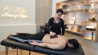 Quick Back Massage🤗 | Lady Nav Barber🧏🏻‍♀️ | ASMR Massage Room❤️ | Various Massage Tools Used✨