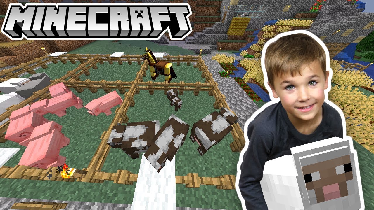 MAKING ANIMAL FARM in MINECRAFT SURVIVAL REALM - YouTube