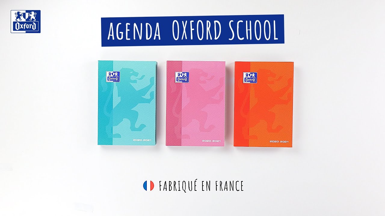 Agenda Oxford School  Rentrée 2020-2021 