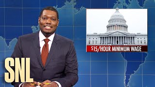 Weekend Update New Minimum Wage Amanda Gorman Super Bowl Poem - SNL