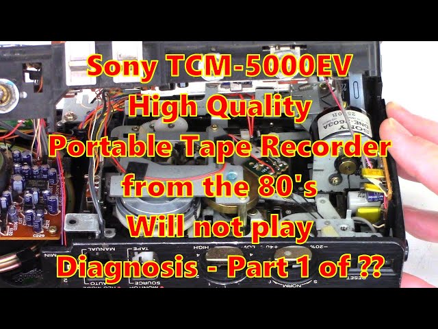 Sony TCM 5000EV 3-Head Portable Tape Recorder that will not play