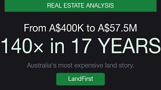 A$400K → A$57.5M: Australia's 140× Land Story You've Never Heard
