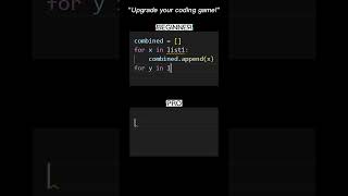 Beginner😅 vs Pro😎: Merging Lists Made Easy!📝✨#python #programming #coding #shorts #trending #youtube