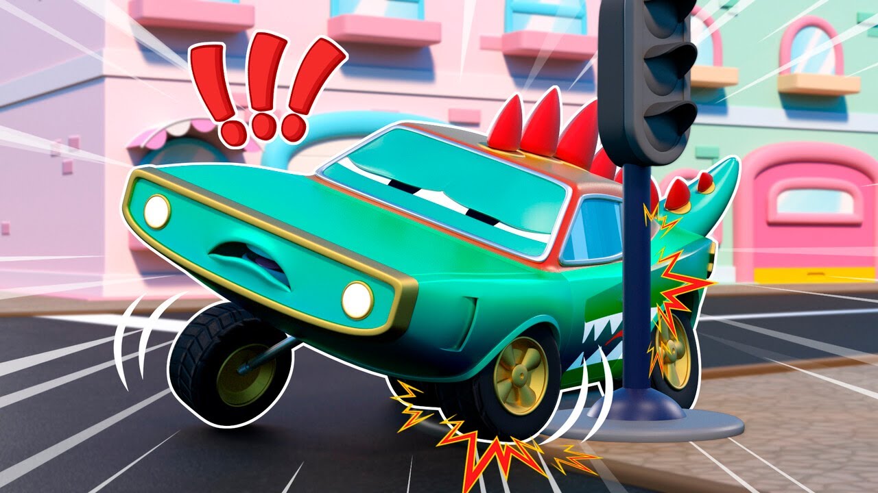 Oh nein! Das KROKODILAUTO kracht in einen Baum | Notfallfahrzeuge für Kinder | Auto Reparatur