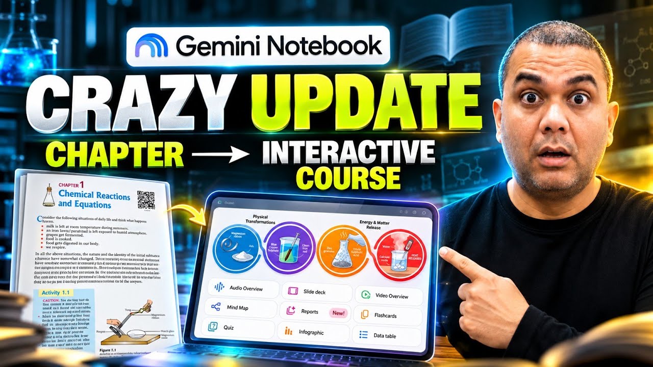 ⁣Turn Any Chapter into an Interactive Study Course! Gemini Notebook BIG Update | 514
