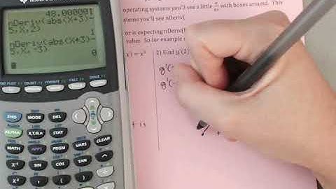Calc AB - Derivatives on the Graphing Calculator