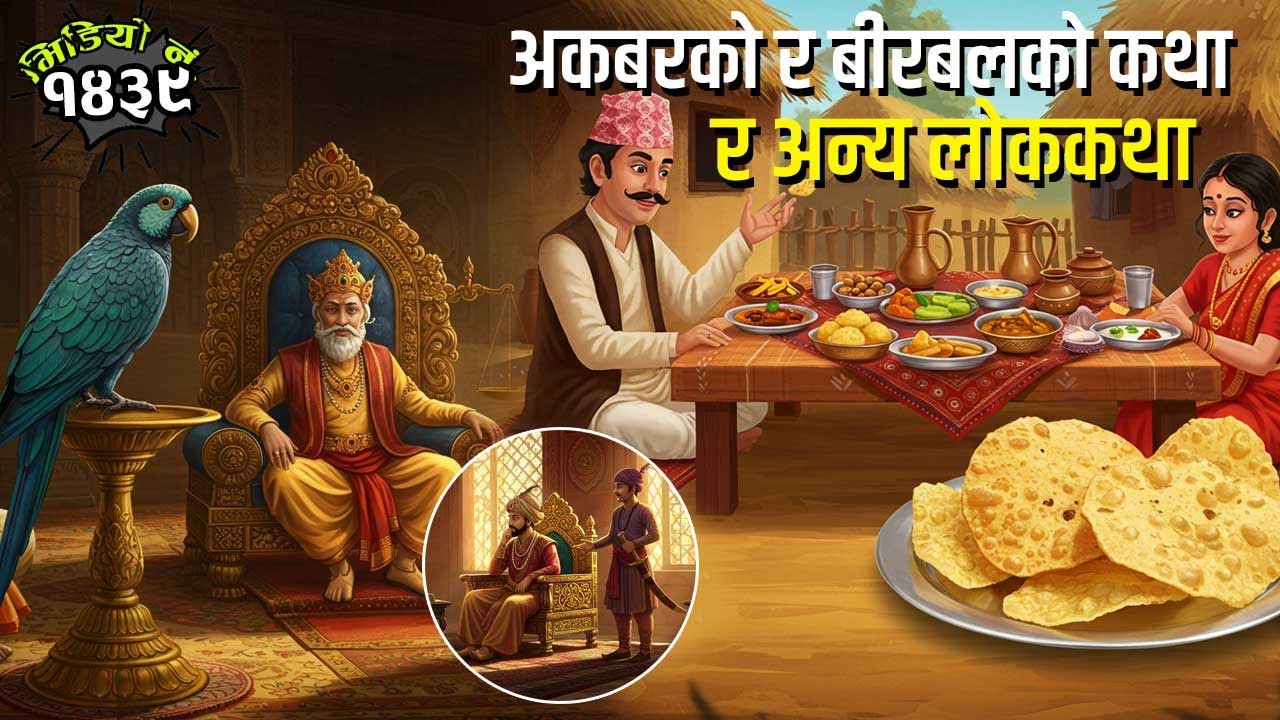 अकबर बीरबलको कथा र अन्य रोचक र ज्ञानबर्धक लोककथाको सँगालो । 4 Interesting stories