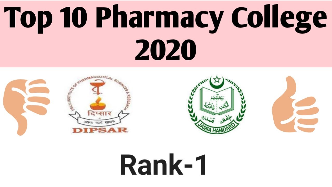 Top 10 Pharmacy Colleges 2020 NIRF Rank 2020 Best Pharmacy College