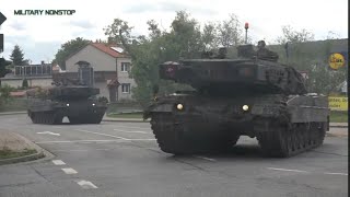 Landmarsch Der 3. Und 4. Pzbtl 393 Im August 2020 Mit Leopard 2A6 Und 2A7, Bergepanzer 3A1 Büffel