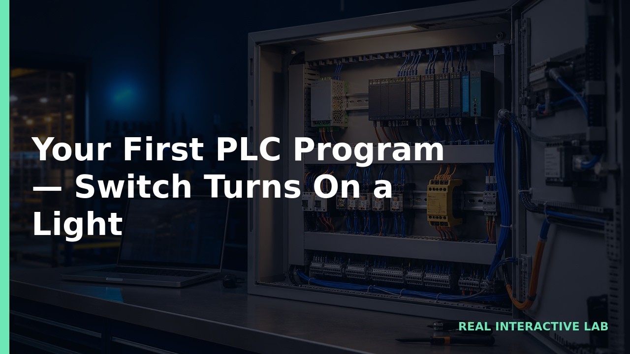 Your First PLC Program — Switch Turns On a Light