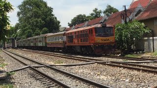 Alsthom 4418 ลากชุดริ้วขบวน 301 เข้าทำขบวนที่สถานีกรุงเทพ | Max Puttipong