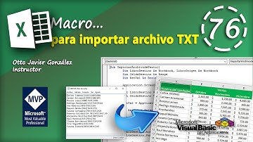 Macro para importar archivo TXT | VBA Excel 2016 #76