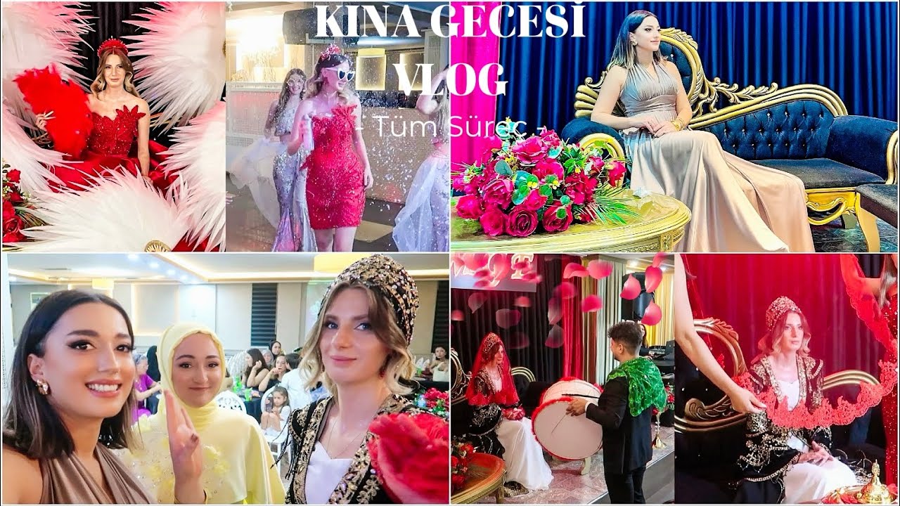 KINA GECESİ VLOG 💃🏻 BAŞTAN SONA TÜM SÜREÇ ♥️ ELBİSEM NASIL OLMUŞ❓ HANDE UZUNLAR GÜNLÜK VLOG
