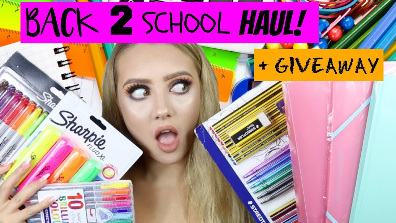 BACK TO SCHOOL SUPPLIES HAUL + GIVEAWAY 2016 | JASMINE C