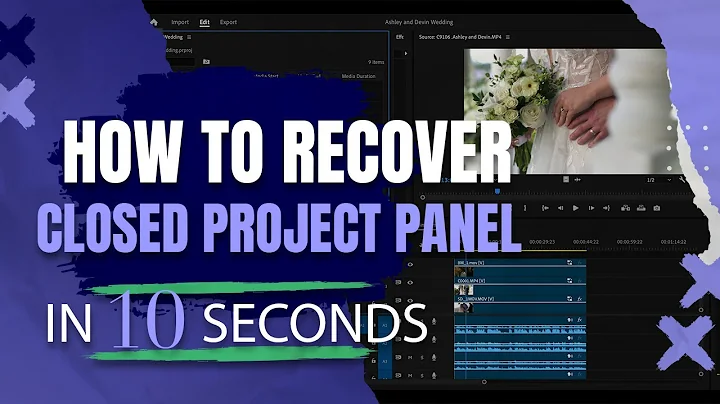 How to Recover Accidentally Closed Project Window  🎬  Premiere Pro