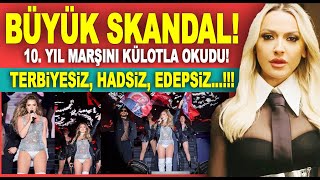 Hadise'nin skandal İzmir konserine tepkiler yağıyor! Mayo ile 10. Yıl Marşı'nı okudu..
