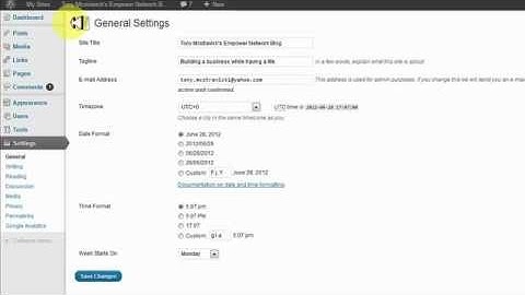 Empower Network Blog Settings 2013.