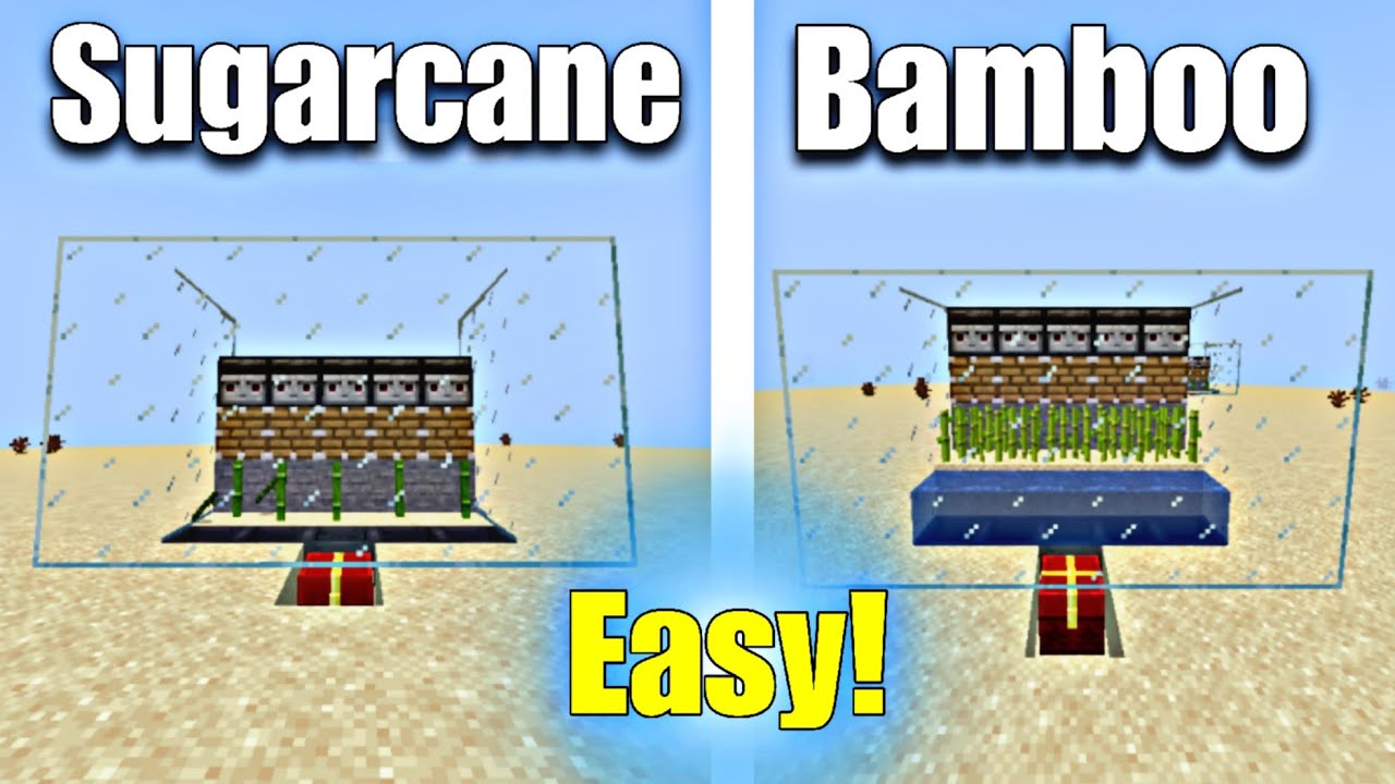 Sugarcane and Bamboo farm in minecraft How to make sugarcane & bamboo Farm in minecraft easy