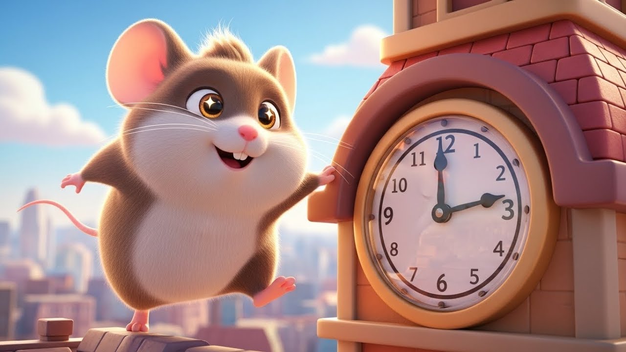 Mouse vs Clock Tower ⏰🐭 | Can He Beat the Time? Kids Song - YouTube