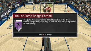 HOW TO GET HALL OF FAME BREAK STARTER! 2K17 BADGE TUTORIAL screenshot 4
