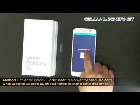 Unlock Samsung Galaxy S6 Tutorial & Guide - SM-G920A, SM-G920F, SM-G920W8 Network AT&T, Rogers