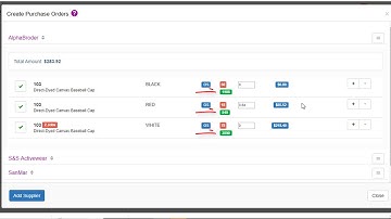 Teesom Consolidated Purchase Orders