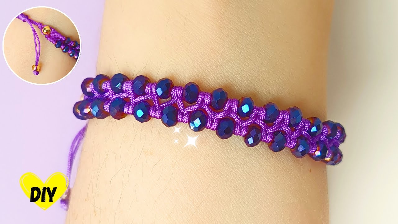 🔍 Откройте технику, которая заставит ваши браслеты сиять Пошаговые браслеты из нити и кристаллов ✨
