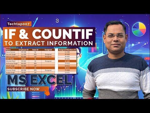 Using if & countif to extract information in Microsoft Excel