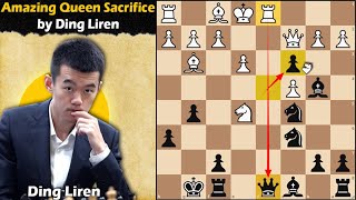 Amazing Queen Sacrifice by Ding Liren | Jinshi Bai vs Ding Liren 2017 screenshot 5