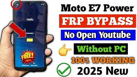 Motorola Moto E7 Power | FRP BYPASS | Without PC | Moto E7 Power Google Account Bypass Without PC ✅️